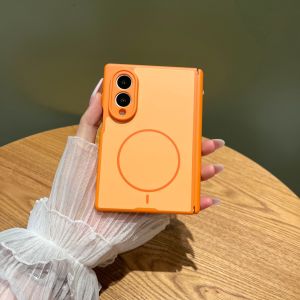 szhaiyu | For Samsung Galaxy Z Fold 8 Ultra Z Fold 8 7 6 5 Frosted Case For Magsafe With Hinge Full Lens Shockproof Solid Color Back Cover