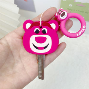 Adorable Girl Cartoon Keychain Cover Protective Sensing Neighborhood Waterdrop Shaped Silicone Creative Gift Festival Supplies