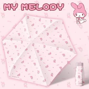 SVORIAHI | Sanrio Official Five Fold Umbrella Womens Sunshade Compact Portable Capsule Foldable Umbrella Rain And Sun Dual Purpose