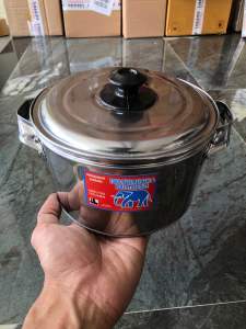 PANCI MASAK RAWON / PANCI SAYUR STAINLES TUTUP KACA 18cm MURAH COD PROMO