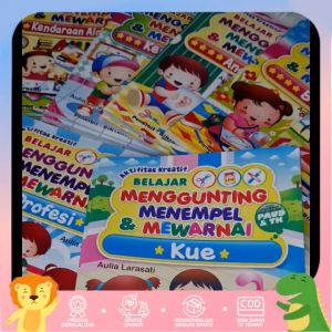 Buku Medium Aktifitas Anak Gunting Tempel dan Mewarnai