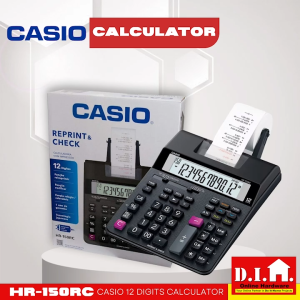 Do It Home CASIO HR-150RC 12 Digits Calculator Compact Type