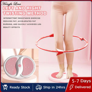 Hengfa Lina แผ่นนวดเท้าสำหรับทั้งชายและหญิงแผ่นจานหมุนสำหรับออกกำลังกายแบบที่รัดเอวทนทานแผ่นบิดสำหรับออกกำลังกายที่เอวอุปกรณ์ยิมในบ้านแบบพกพา