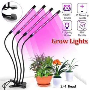 V.TOP Lampu Tanaman Phytolamp Tumbuhan Hidroponik 8W 16W LED Full Spectrum Indoor Grow Light USB Portable Timer Otomatis