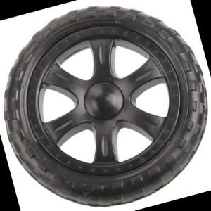 Set of 17.5cm Plastic Wheels to Replace Worn Shopping Cart or Mobility Scooter Tires
