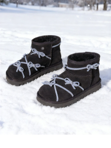 Josiny | Insulated Bow-Tie Snow Boots Short Booties