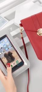 Buckle PU Touchable Bag Fashion Crossbody Bag Mobile Phone Shoulder Bag