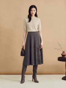 Half Turtleneck Wool-Cashmere Blend Knitwear