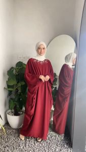 ALAENA KAFTAN Swarovski: Gamis Gaun Pesta Pernikahan Kondangan Wisuda Walimah Muslimah
