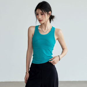 Womens Built-in Bra Workout Tank Top Racer Back for Gym Running Yoga and Exercise