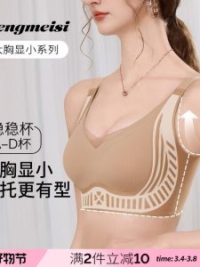 Platini 3.0 Wireless Bra Womens Gathered Small Chest Illusion Underwear Full Cup Cross Chest Strap Detachable Shoulder Strap