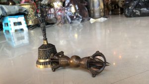 Bộ Chuông Chày Kim Cang Bằng Đồng Màu Đen Dài 16cm- Linh chử