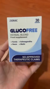 Zienac GlucoFree Blend Capsules Blood Sugar Support w/ Bittermelon Neem Fenugreek Ashwagandha
