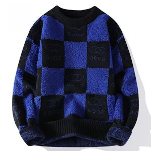 ROMON | เสื้อสเวตเตอร์ถักคอตั้งลำลองสำหรับผู้ชาย ฤดูใบไม้ร่วง/ฤดูหนาว สีแดง ปีใหม่ ปีมังกร เสื้อชั้นในถักแบบลำลอง ผ้าฝ้ายผสม