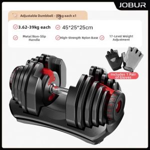 Wolk Wook | Adjustable Weight 15 Levels Auto Locking Non-slip Grip Dumbbells