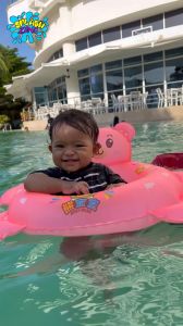 Doctor Dolphin Cute Bear Inflatable Kids Swimming Ring Pelampung Budak Baby Float Boat Swim Ring Pelampung Murah Kanak