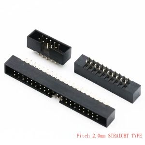 10 CHIẾC IDC/JTAG 2.0mm Pitch DC3 Nam Pin PCB Đầu Kết Nối Cong Thẳng 26/30/34/40PIN Hộp Ổ Cắm 2*3/5/7/8/10/20P Tùy Chọn