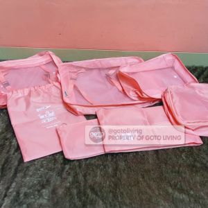 Goto Violet Travel Bag Pouch Storage Organizer Set Tas Baju Traveling