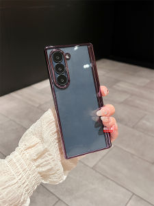 Full Cover Transparent Magnetic Axis Electroplated Phone Case for Galaxy Z Fold6