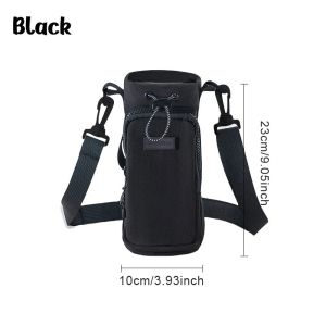 Portable Water Bottle Bag Outdoor Sports Phone Water Bottle Storage Bags Hiking Camping Travel Kettle Bag with Shoulder Straps