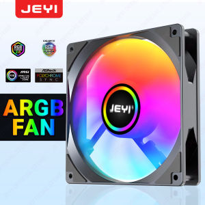 JEYI 120mm PC ARGB Cooling Fan: AURA SYNC RGB & Ultra Silent Heatsink Ventilator