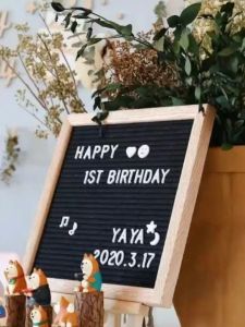 DIY Letter Board Wooden Frame Changeable Numbers Message Boards for Home Office Shop