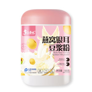 Duoguke Choose Birds Nest Tremella a Kind of Semi-Transparent White Fungus Pure Soybean Milk Powder Breakfast Pregnant Womens High Protein Instant Instant Instant Brewing Meal Replacement Powder Cans