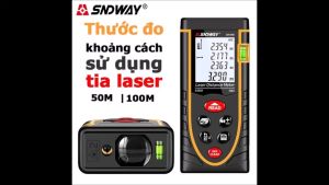 Thước đo khoảng cách bằng tia laser SNDWAY SW-M100 Tặng khóa xe đạp 5 số chất lượng cao
