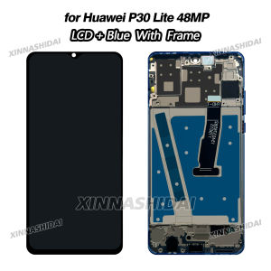 6.15 AAA+ For Huawei P30 Lite 48MP LCD Display Touch Screen Digitizer Assembly Screen Replacement With Frame and Battery Cover