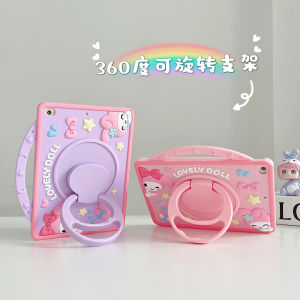 แหวนซิลิโคนหมุนได้สำหรับไอแพด10.9 10.2 9.7 Pro 11 10.5แอร์5 4 3 2 1 10th 7th 8th 6th เคสลายการ์ตูนน่ารักๆ