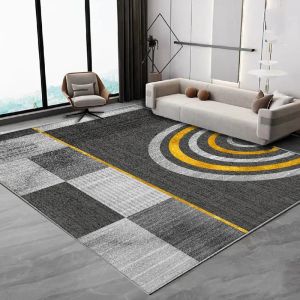 VIKAMA Nordic Non-slip Flannel Rug Soft Large Absorbent Easy Clean Floor Mat for Living Room Bedroom Home Decor