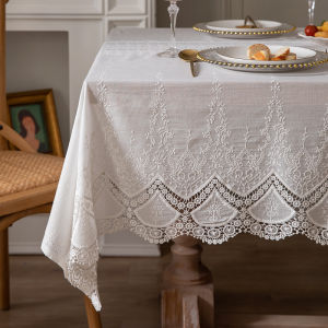 Lace European Luxury White Tablecloth