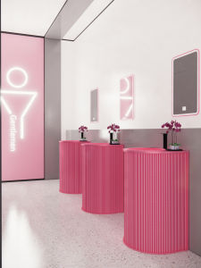 Column Wash Basin Color with Light Stylish Sink Internet Celebrity Commercial Pool Barbecue Bar Industrial Style Wash Basin