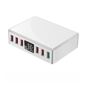 Earise | Nhiều cổng sạc USB đa năng Earise T9 công suất 120W sạc nhanh trạm sạc điện thoại di động công sở đa năng có màn hình