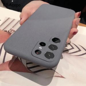 Ultra-Thin Soft Silicone Sandstone Matte Phone Case For Samsung Galaxy S20 S10 S10e S9 S8 Fe Plus Ultra Shockproof Back Cover Casing