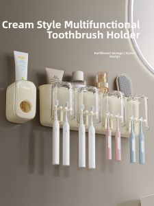 ECEJU | Wall-mounted No-drilling Toothbrush Holder for Bathroom