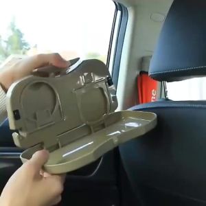 JeDa วางถาดอาหารเครื่องดื่มเบาะหลังพับได้ ถาดวางอาหาร เครื่องดื่ม เบาะหลังรถ