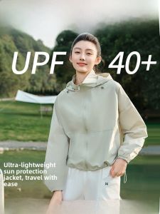 miiow | Ice Sensation Sun Protection Outerwear Womens Loose Lightweight Summer Top Catman Outdoor Original Yarn Long Sleeve Zipper