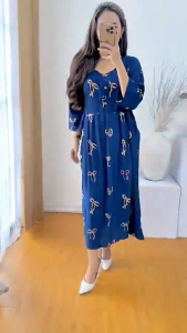 Dress Wanita Dewasa Kekinian Terbaru 2025 Viral Bahan Rayon Diamond Jumbo Busui | PROMO CUCI GUDANG