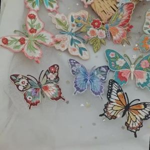Miếng Vá Thêu Hình Bướm Nhiều Màu Sắc Tinh Tế Thân Thiện Với Môi Trường Tự Làm Thủ Công Trang Trí Quần Áo Ba Lô Giày Dép Mũ