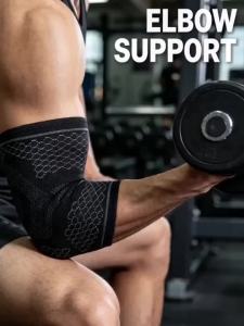 1/2PCS Elbow Support Brace Compression Arm Sleeve for Tennis Elbow Golfers Elbow and Tendonitis Pain Relief for Sports Fitness