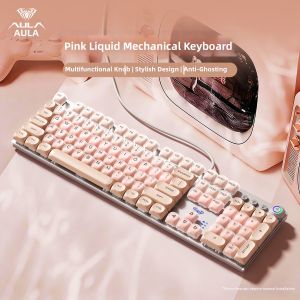 AULA | Wireless Wired Bluetooth Mechanical Keyboard and Mouse Set