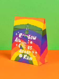 Rainbow Birthday Gift Bag Waterproof Handheld Sealed Gift Bag High-End Gift Box Miss. Dai Original Design Eco-Friendly Packaging