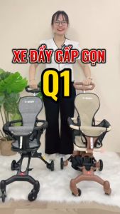 Xe đẩy cho bé Xe đẩy gấp gọn em bé đi du lịch siêu gọn nhẹ VBABY Q1