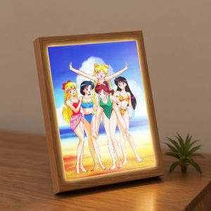 Bandai | Sailor Moon Character Cartoon LED Lights Jupiter Makoto Venus Minako and Usagi Tsukino Bedroom and Study Decoration Items