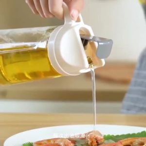 Botol Minyak Oil Jug Teko Tempat Minyak Goreng Botol Kecap Cuka Serbaguna 630ml BahanKaca AntiTumpah
