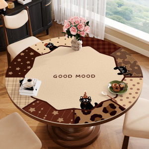 xy | Luxurious Heat Water Oil Resistant Easy-clean Tablecloth Round