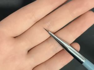 8Pcs Profesional Zebra Kuku Pena UV Gel Polandia Liner Sikat Pena Akrilik Bahasa Perancis Kuas Set Dotting Menggambar Lukisan Alat Salon