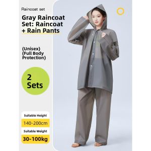 MONLEYTA | Waterproof Electric Bicycle Riding Raincoat Adult Full-Body Separate Rain Pants Set Disposable Rain Poncho For Outdoor Cycling