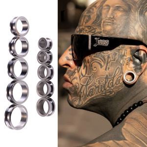 Titanium Steel Ear Expander Rings Sliding Wheel Ear Hole Enlarger Ear Studs Fashion Jewelry for Men Skull Spider Patterns